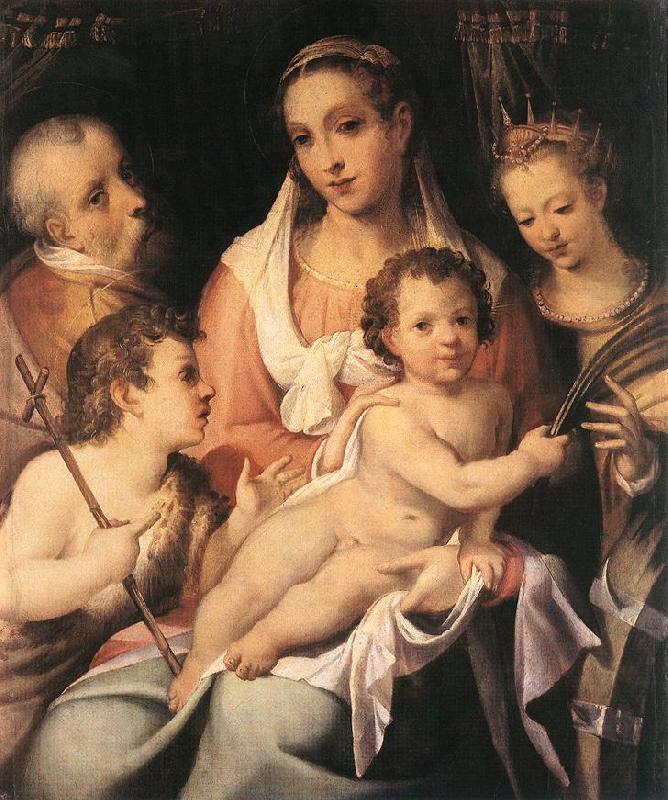 PASSEROTTI, Bartolomeo Holy Family with the Infant St John the Baptist and St Catherine of Alexandria f oil painting image